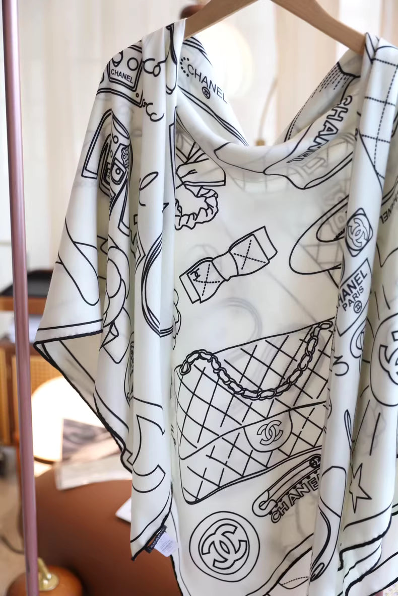 CHANEL Silk Cashmere Scarf