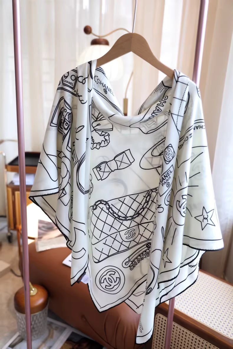 CHANEL Silk Cashmere Scarf