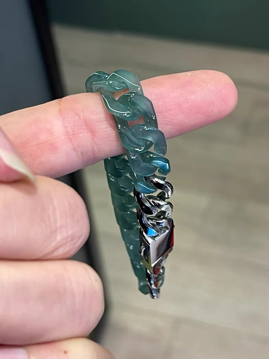 Men's Cuban Jade Bracelet