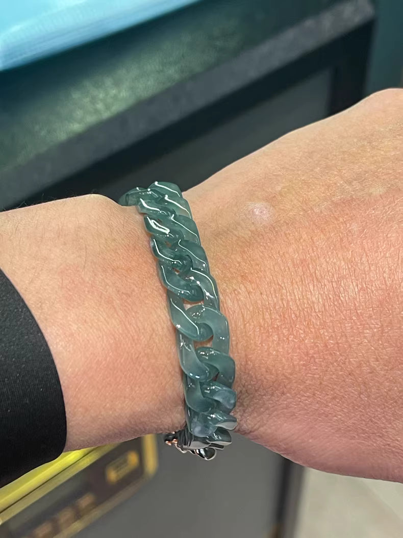 Men's Cuban Jade Bracelet