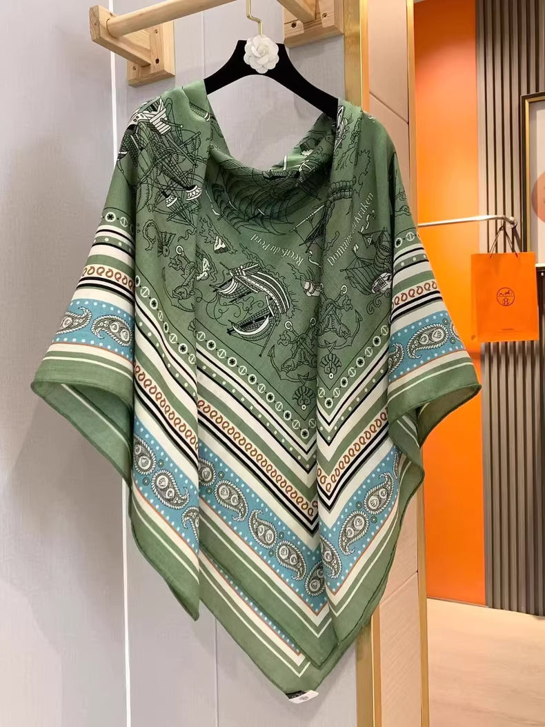 Hermès "Sailor Tattoo Bandana" Shawl