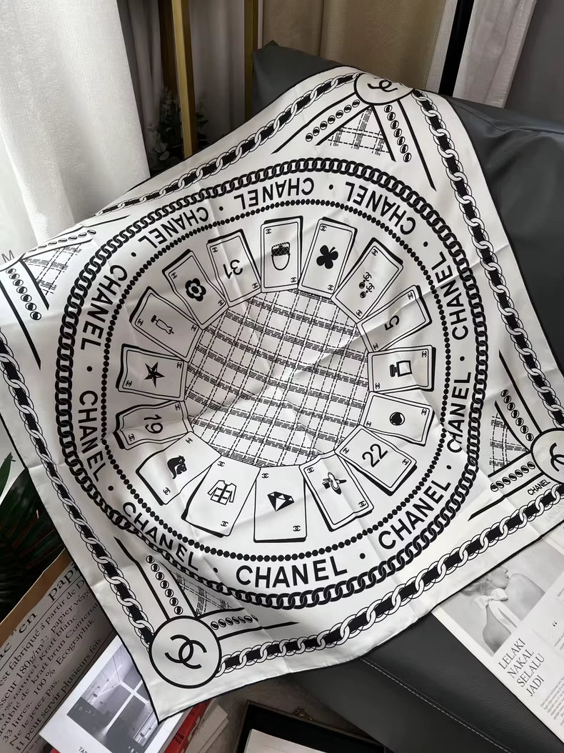 CHANEL silk scarf
