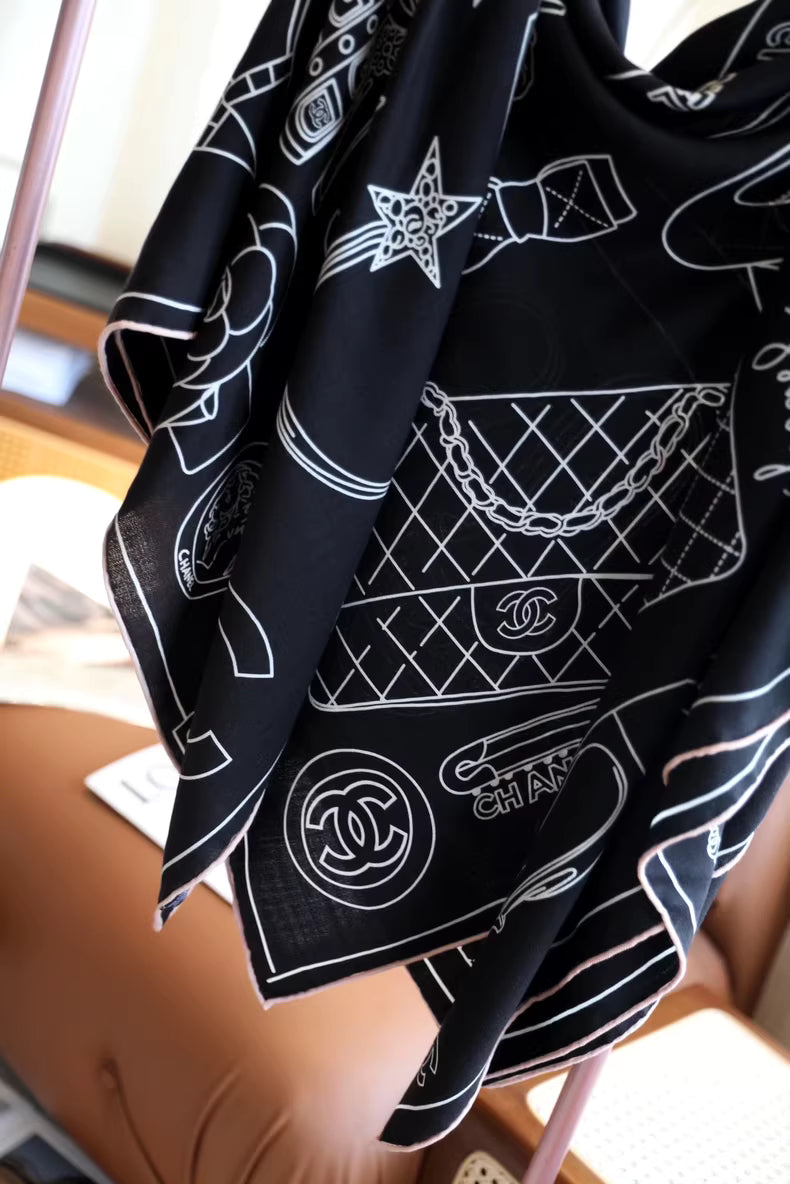 CHANEL Silk Cashmere Scarf