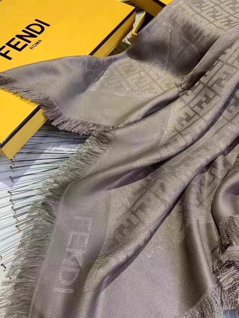 Fendi silk wool scarf