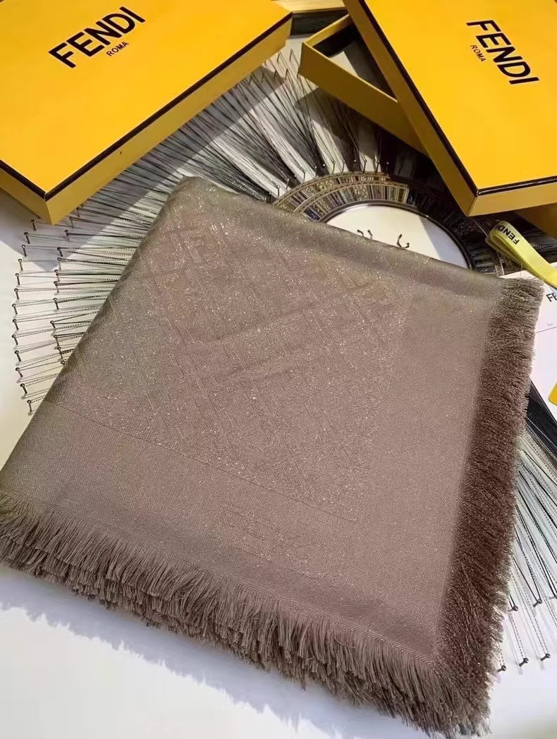 Fendi silk wool scarf