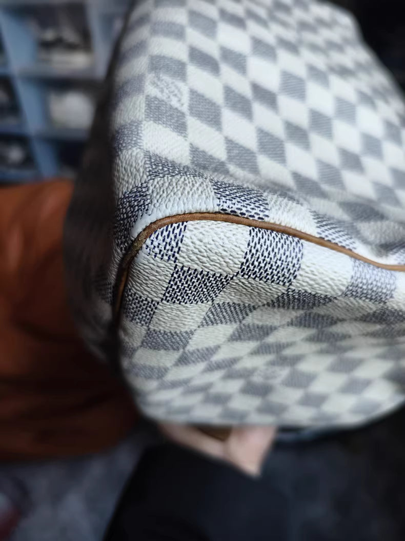 Louis Vuitton Speedy 25 (White Damier)