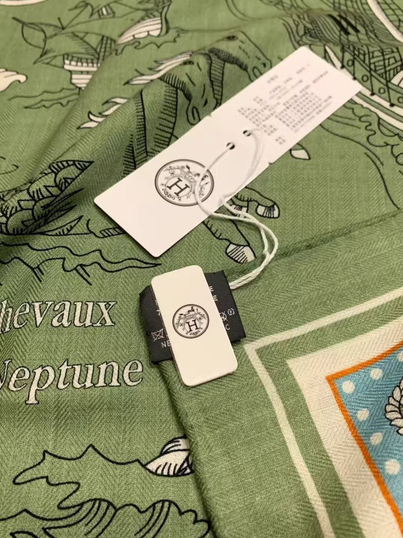 Hermès "Sailor Tattoo Bandana" Shawl