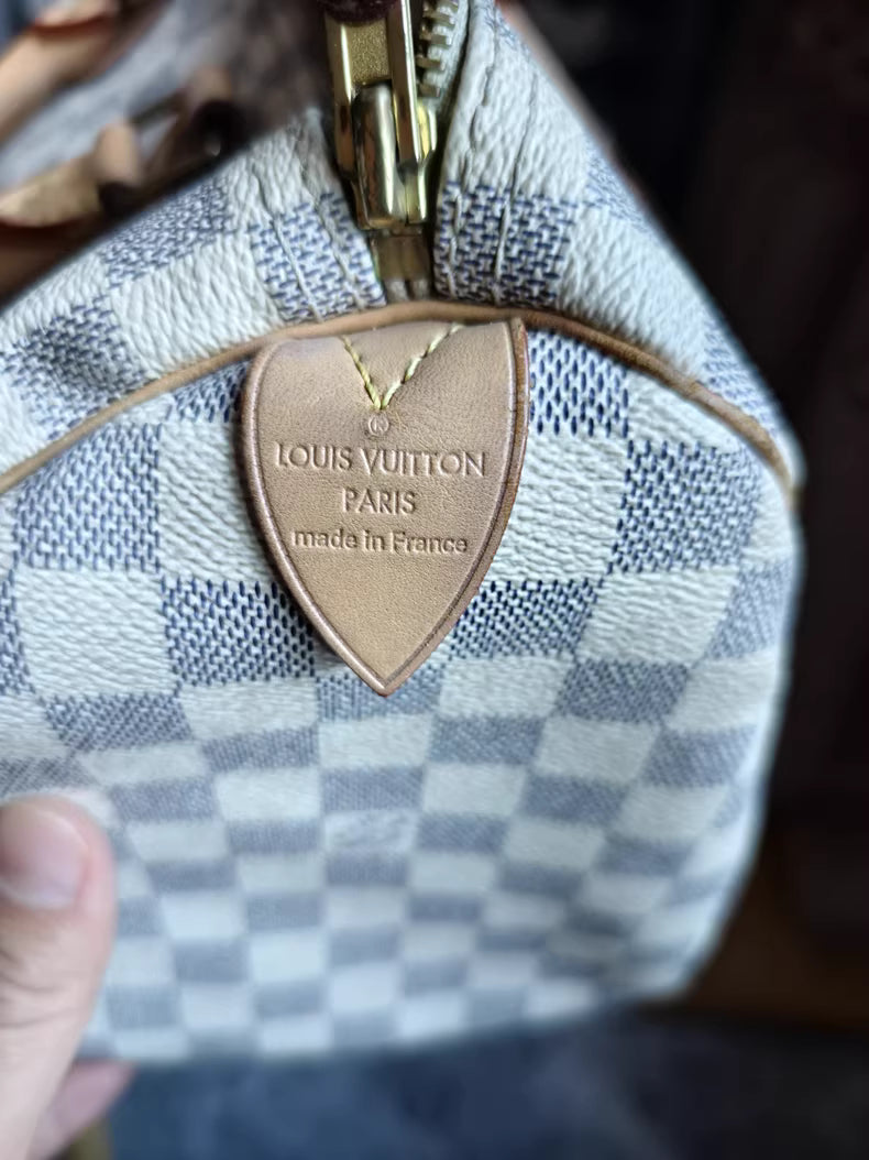 Louis Vuitton Speedy 25 (White Damier)