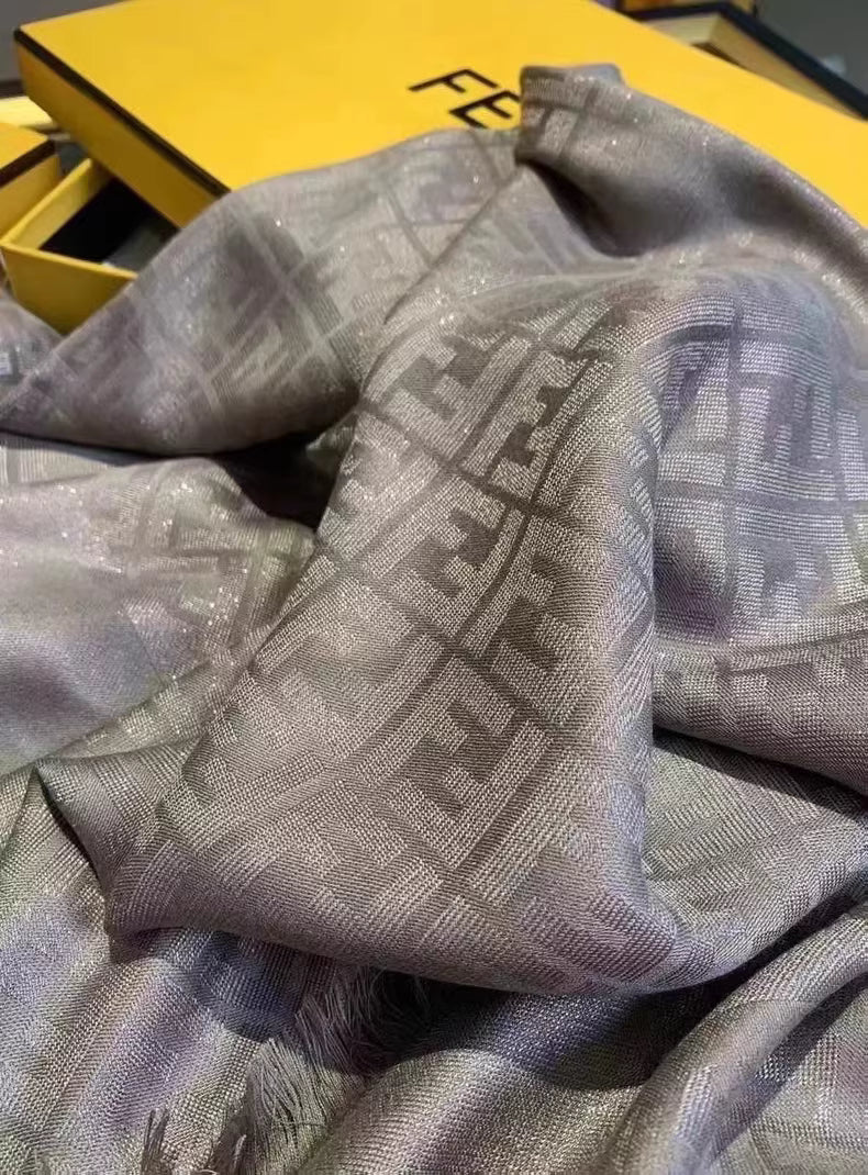 Fendi silk wool scarf