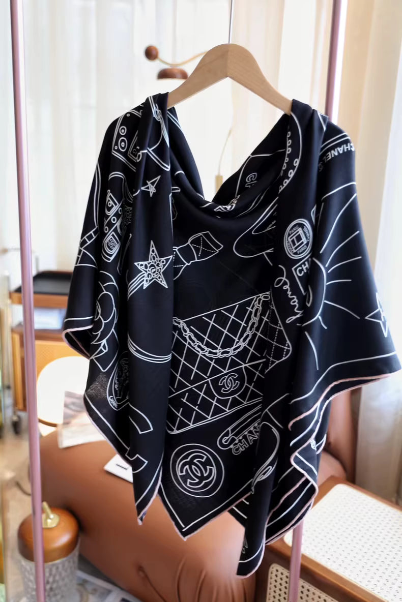 CHANEL Silk Cashmere Scarf