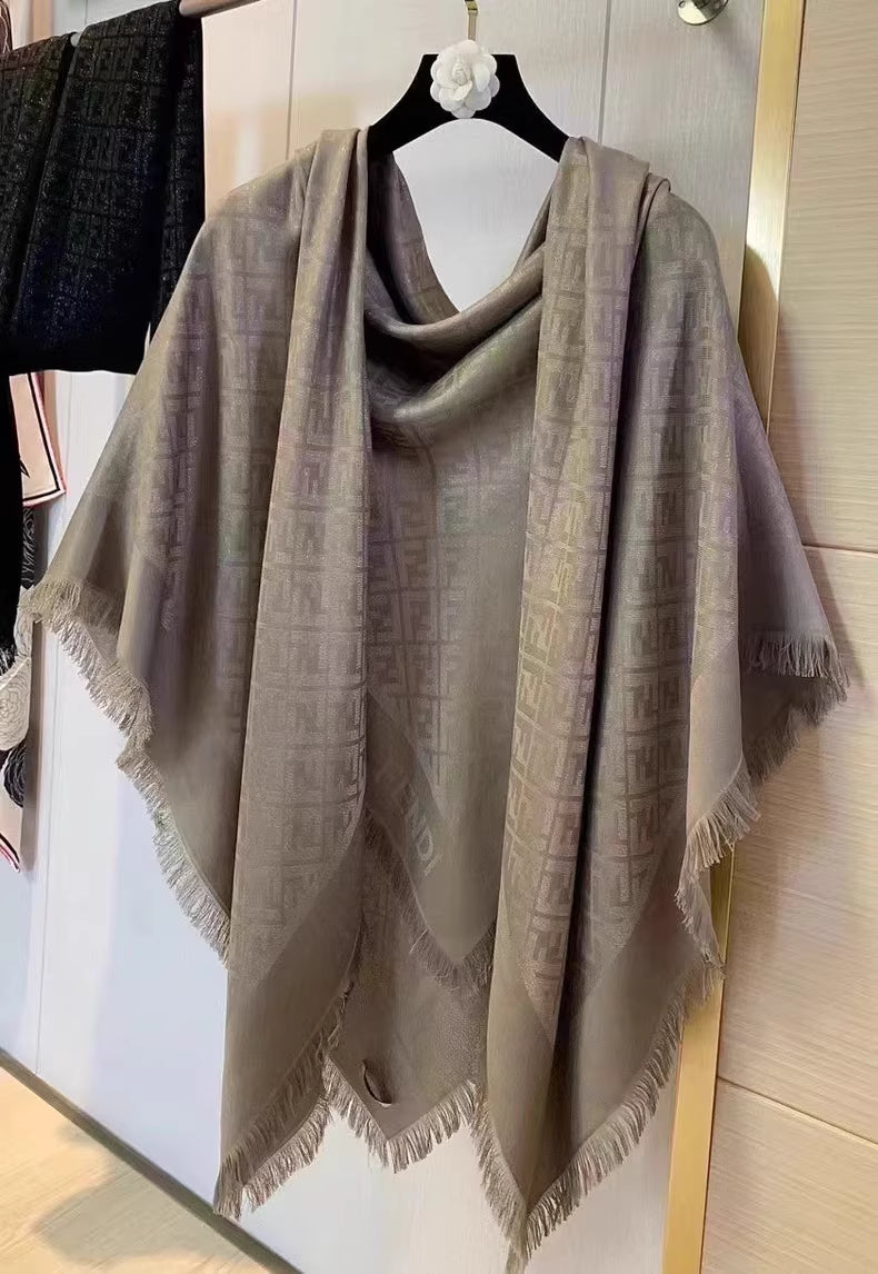 Fendi silk wool scarf