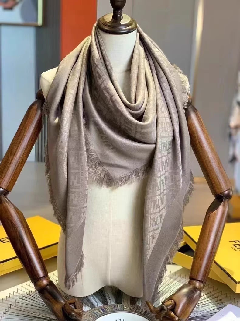 Fendi silk wool scarf