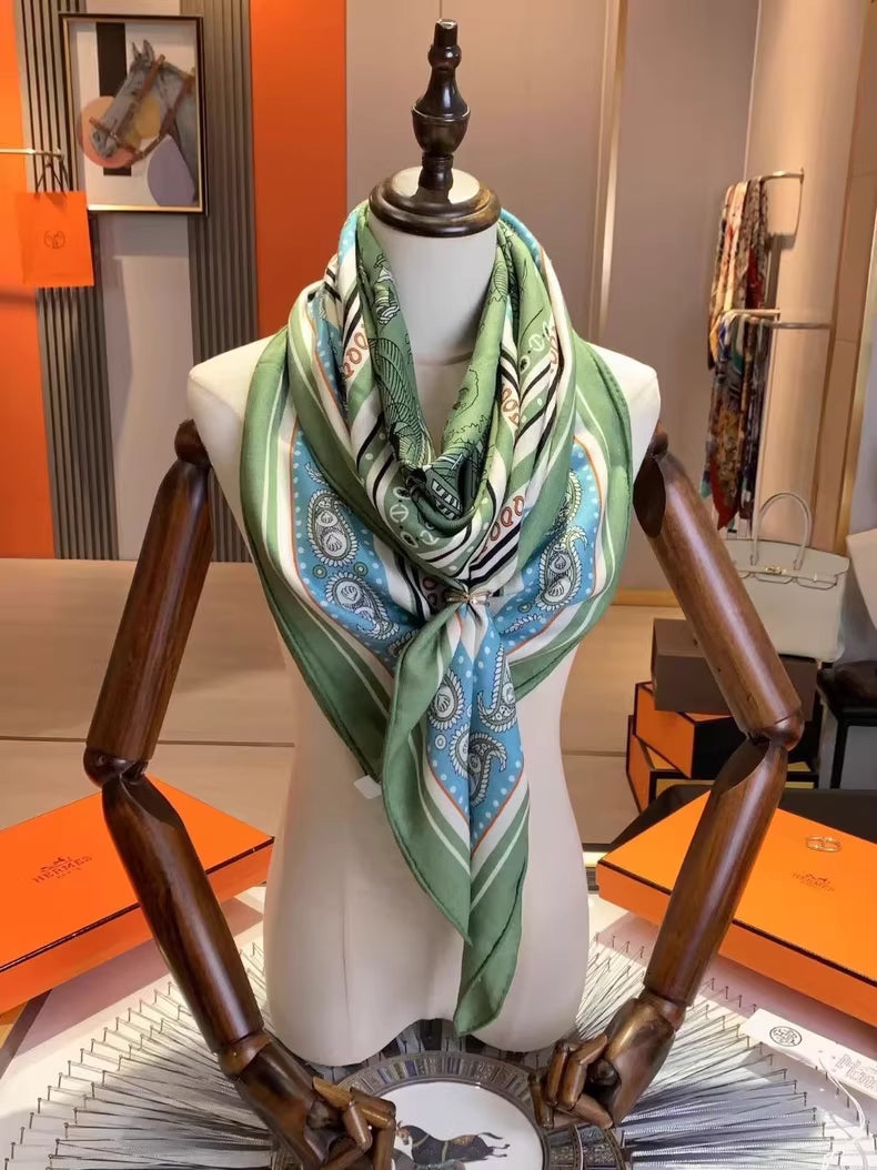 Hermès "Sailor Tattoo Bandana" Shawl