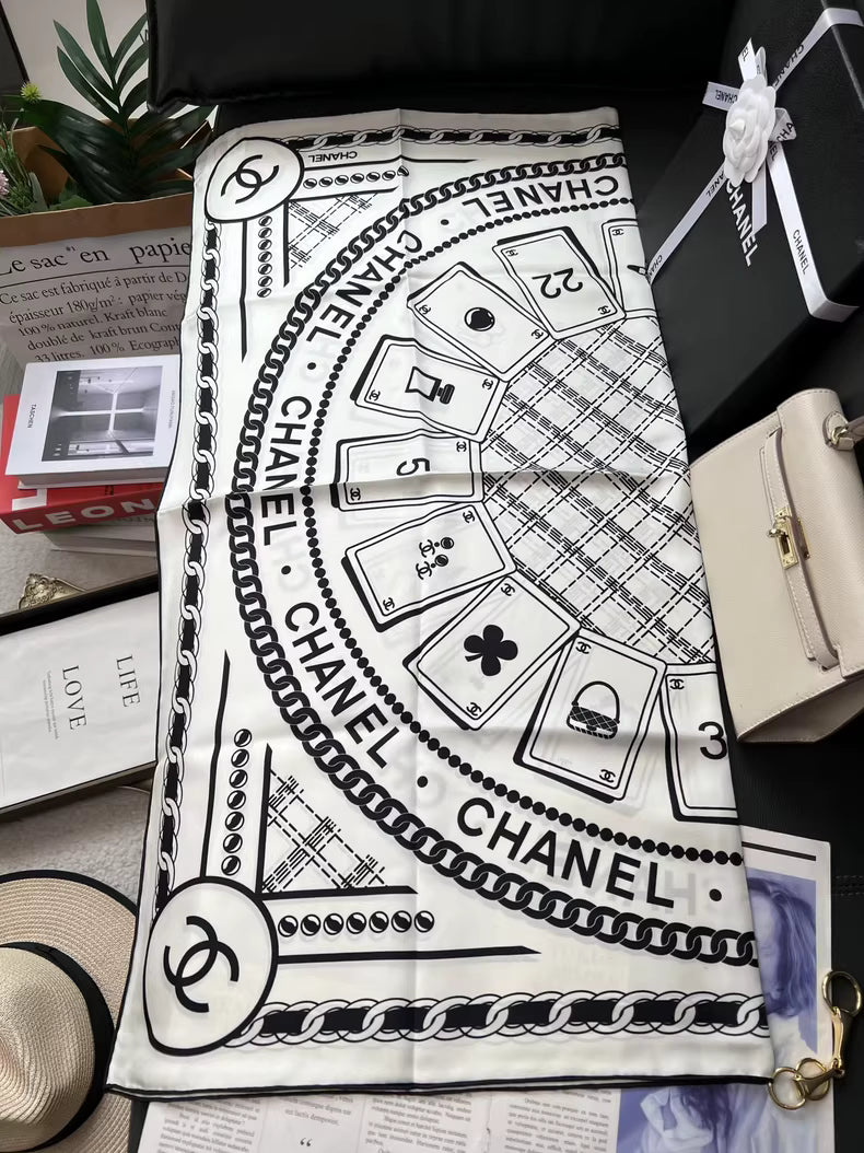 CHANEL silk scarf
